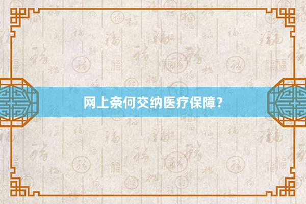网上奈何交纳医疗保障？